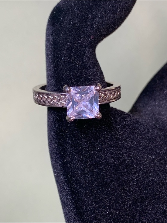 Jewelry - Square-Cut Solitaire Rhinestone Ring